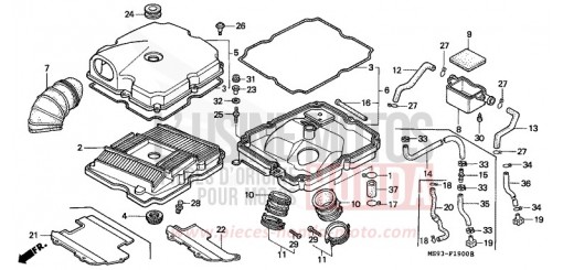 FILTRE A AIR NTV650P de 1993
